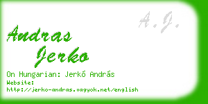 andras jerko business card