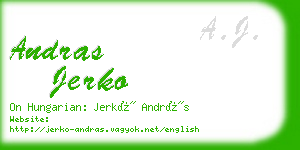 andras jerko business card